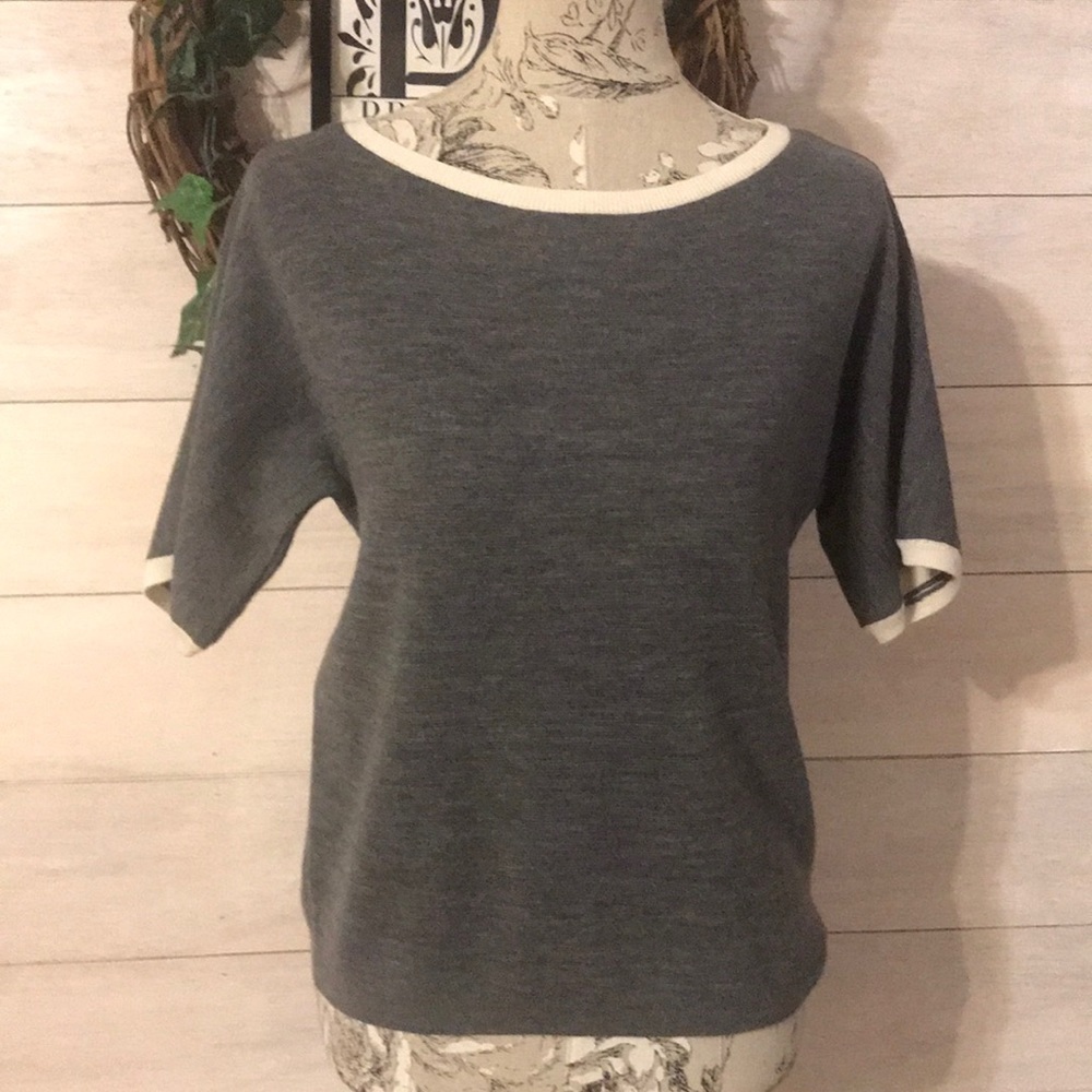 *ann Taylor Gray Sweater Top XS